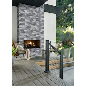 Alaska Gray Ledger Panel 9 in. x 24 in. Natural Marble Wall Tile (4.5 sq. ft./Case)