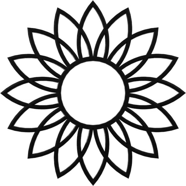 Ekena Millwork 3/4 in. x 24 in. x 24 in. Daisy Architectural Grade PVC Pierced Ceiling Medallion