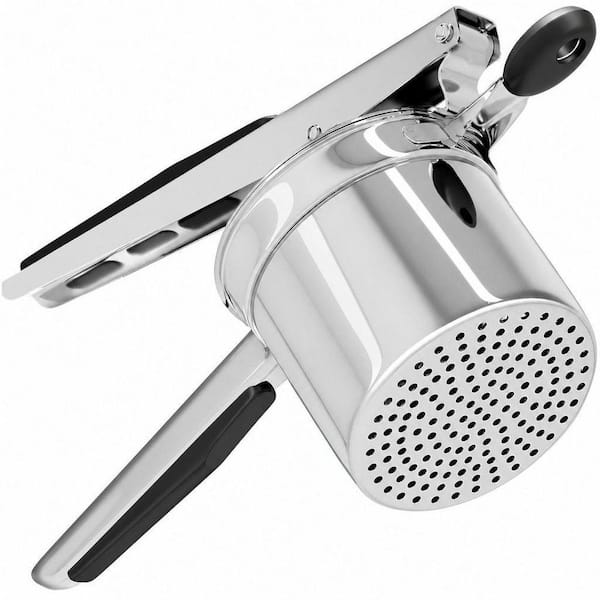 Large Heavy Duty Stainless Steel 15 oz. Potato Ricer Press and Mash with Silicon Grip for Kitchen Gadget