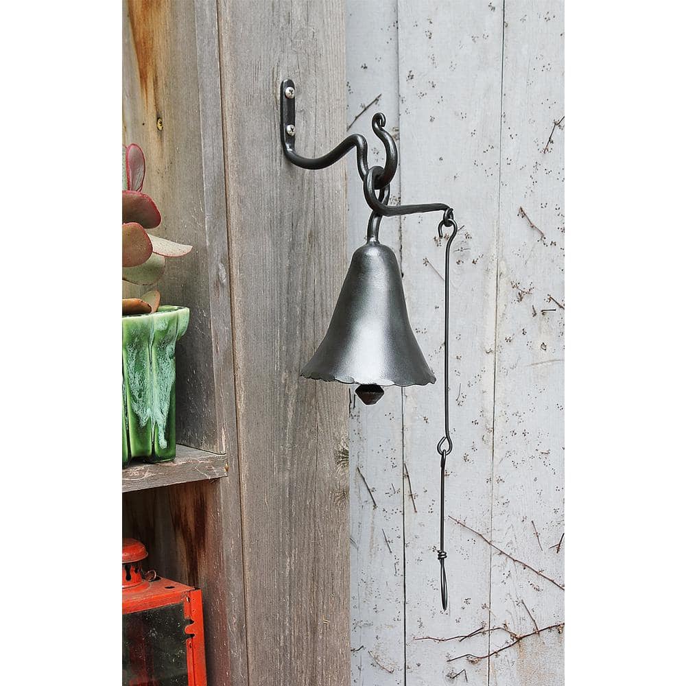 Small Graphite Wrought Iron Indoor/Outdoor Knocker Bell