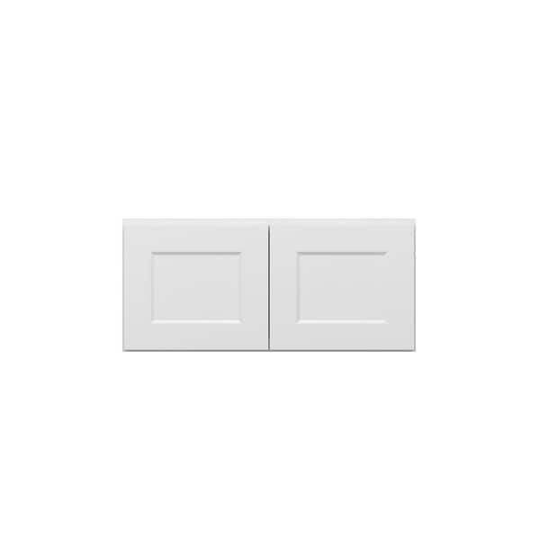 Norfolk Assembled 33 in. W x 18 in. H x 12 in. D Plywood Wall Cabinet in Painted White