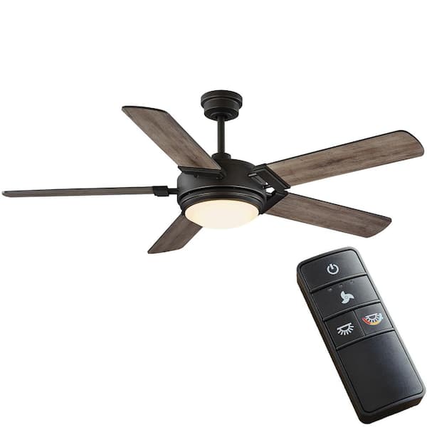 Home Decorators Collection Blakeridge 60 In White Color Changing Integrated Led Bronze Indoor Outdoor Ceiling Fan With Light Kit And Remote 59260 - Home Depot Decorators Collection Fan