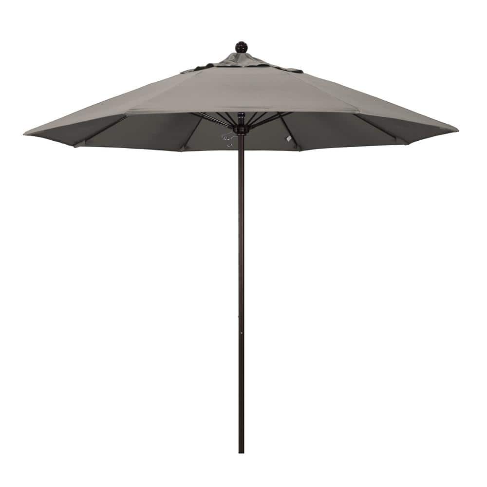 9 ft. Fiberglass Market Pulley Open Bronze Patio Umbrella in Taupe Pacifica price history on PriceWatchPro