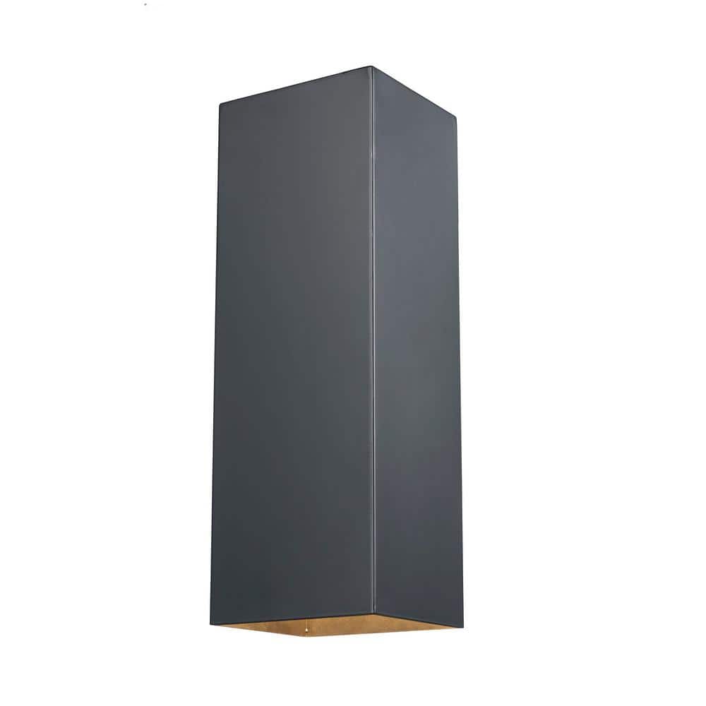 Sidewell 14 in. 1-Light Matte Black Outdoor Wall Light Fixture with Metal Shade price history on PriceWatchPro