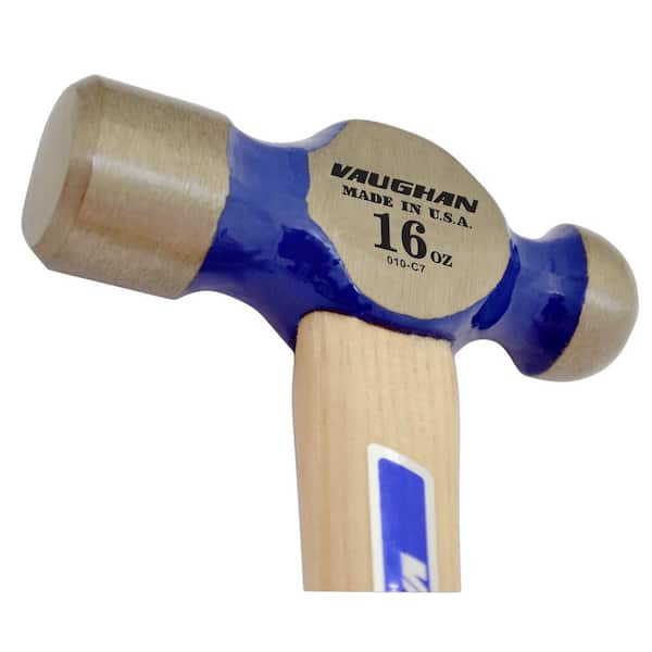 Vaughan 16 oz. Ball-Peen Hammer with 13.75 in. Hardwood Handle TC016 - The Home  Depot