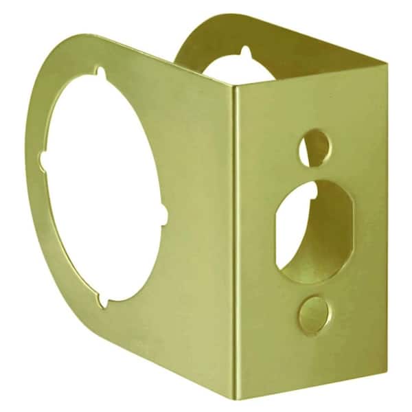 First Watch Security 2-3/8 in. x 1-3/4 in. Solid Brass Door Reinforcer