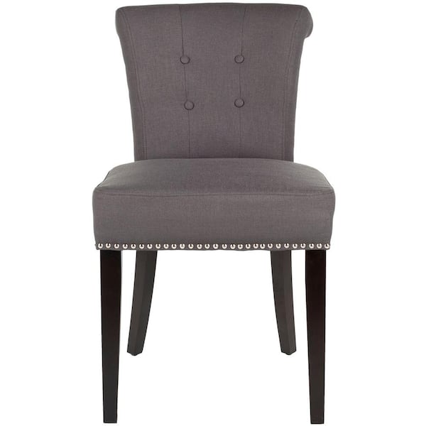 SAFAVIEH Sinclair Dark Gray Black Side Chair Set of 2 MCR4705A