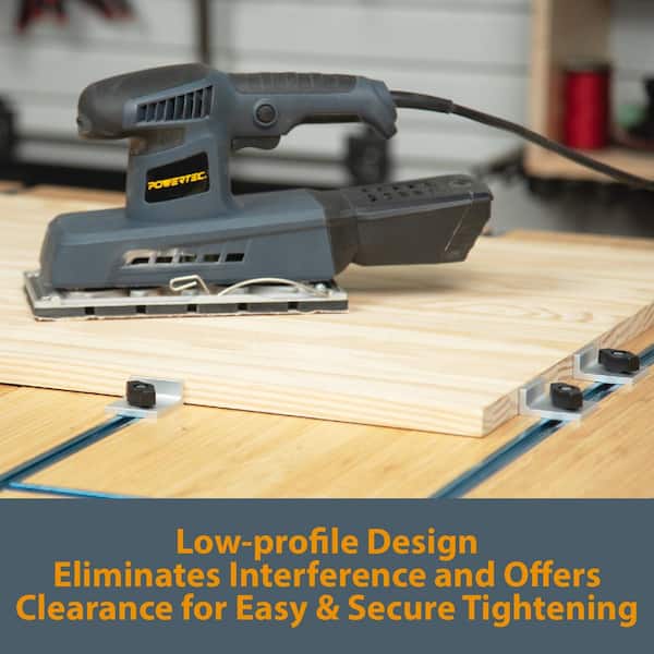48 in. Double-Cut Profile Universal T-Track (4-Piece) with Bi-Directional Short Stop Blocks