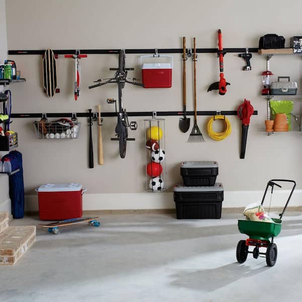 Bike Vertical Garage Wall Hook, Rubbermaid Fasttrack Garage Storage Vertical Ball Rack