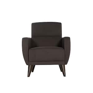 Dark Gray Chair with Storage and Performance Fabric