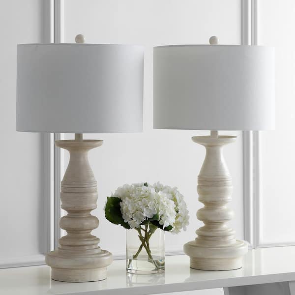 Jareth 29 in. White Wash Table Lamp