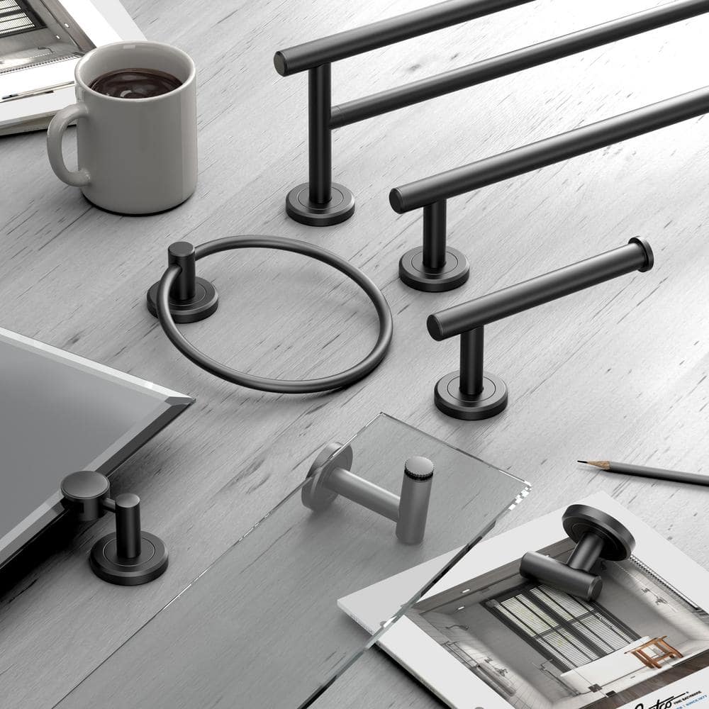 Latitude II Matte Black Wall Mounted Steel Paper Towel Holder