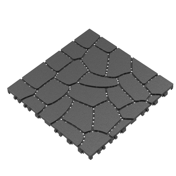 Module Tile Designs 1 ft. x 1 ft. Plastic New Stone texture 12