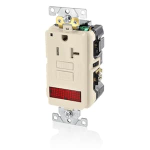 20 Amp 125-Volt Self-Test Tamper Resistant Industrial Grade GFCI Duplex Outlet/Receptacle w/Pilot Light White (1-Pack)