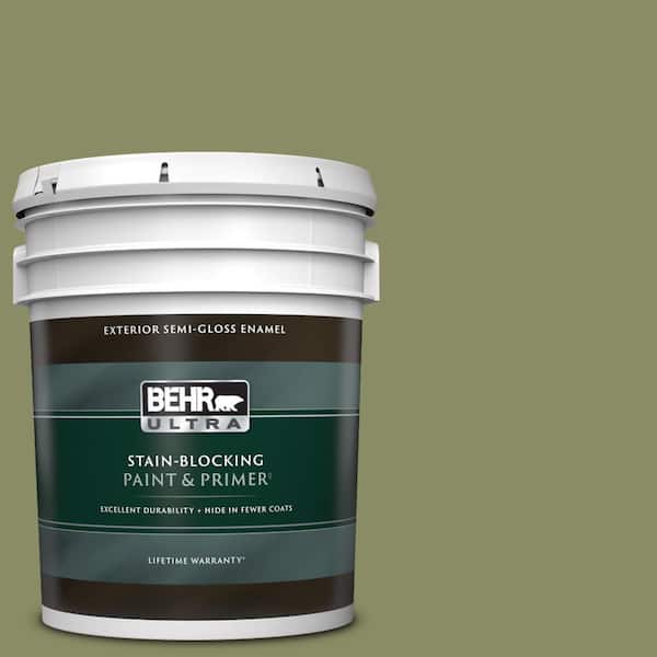 BEHR ULTRA 5 gal. #S360-5 Yogi Semi-Gloss Enamel Exterior Paint & Primer