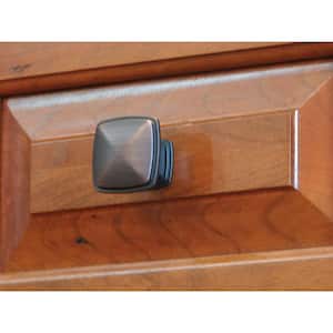 Providence 1-1/4 in. Oil Rubbed Bronze Square Cabinet Knob (10-Pack)