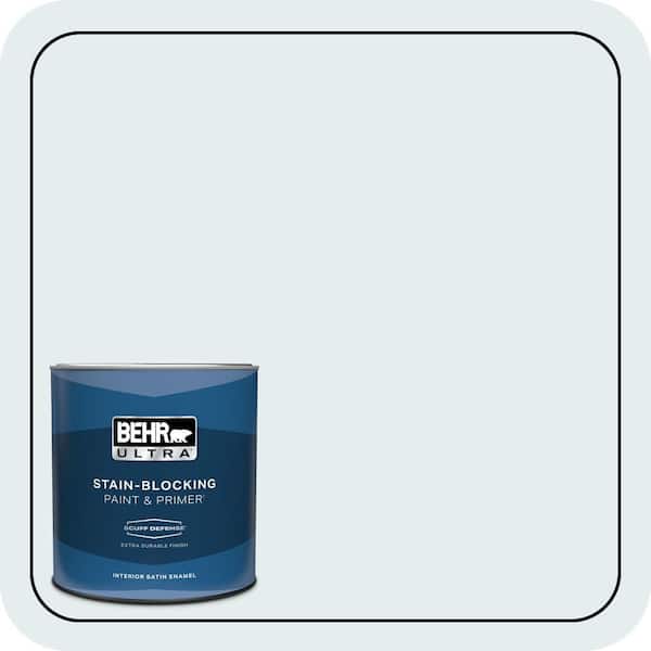 BEHR ULTRA 1 qt. #550E-1 Breaker Extra Durable Satin Enamel Interior Paint & Primer
