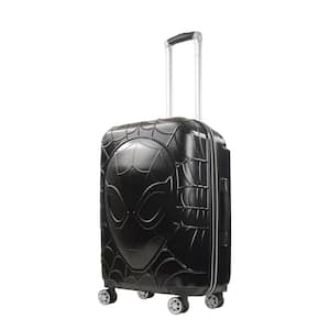25 in. Luggage Black Marvel Molded Spiderman 8-Wheel Spinner