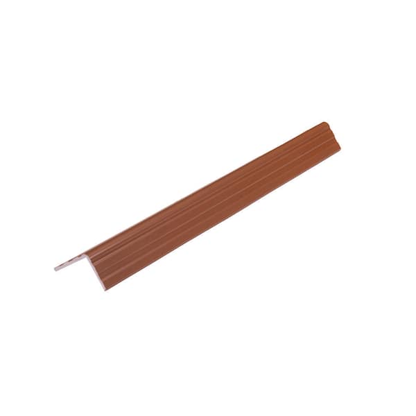 8 ft. Dark Walnut Rigid PVC Edge Trim cover for PVC Deck Board Covers (5-Pack)