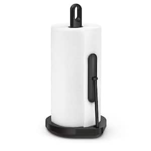 Countertop Tension Arm Paper Towel Holder, Black Stainless Steel