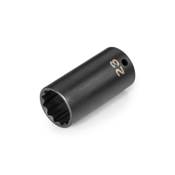 TEKTON 3/8 in. Drive x 23 mm Deep 12-Point Impact Socket