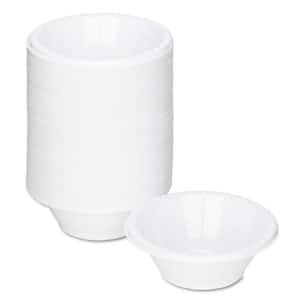 5 oz. White Disposable Plastic Bowls, 125 / Pack