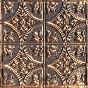 Queen Victoria Solid Copper 2 ft. x 2 ft. Decorative Classic Nail Up Ceiling Tile (20 sq. ft./case)