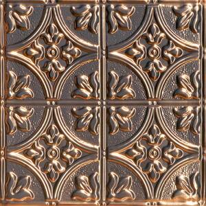 Queen Victoria Solid Copper 2 ft. x 2 ft. Decorative Classic Nail Up Ceiling Tile (20 sq. ft./case)