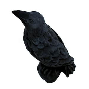 Cast Stone Raven Garden Statue Black