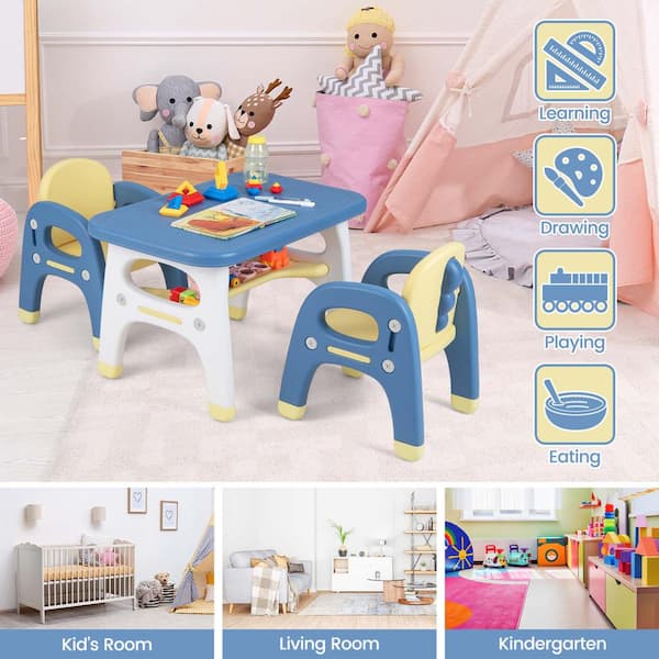 LUUYOUU Kids' Table & Chair Sets Suitable For 2 Years + Kids Height