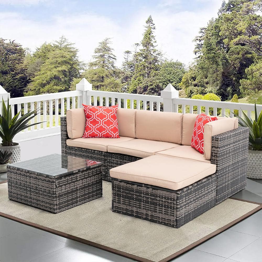 Rattan sofa best sale with chaise