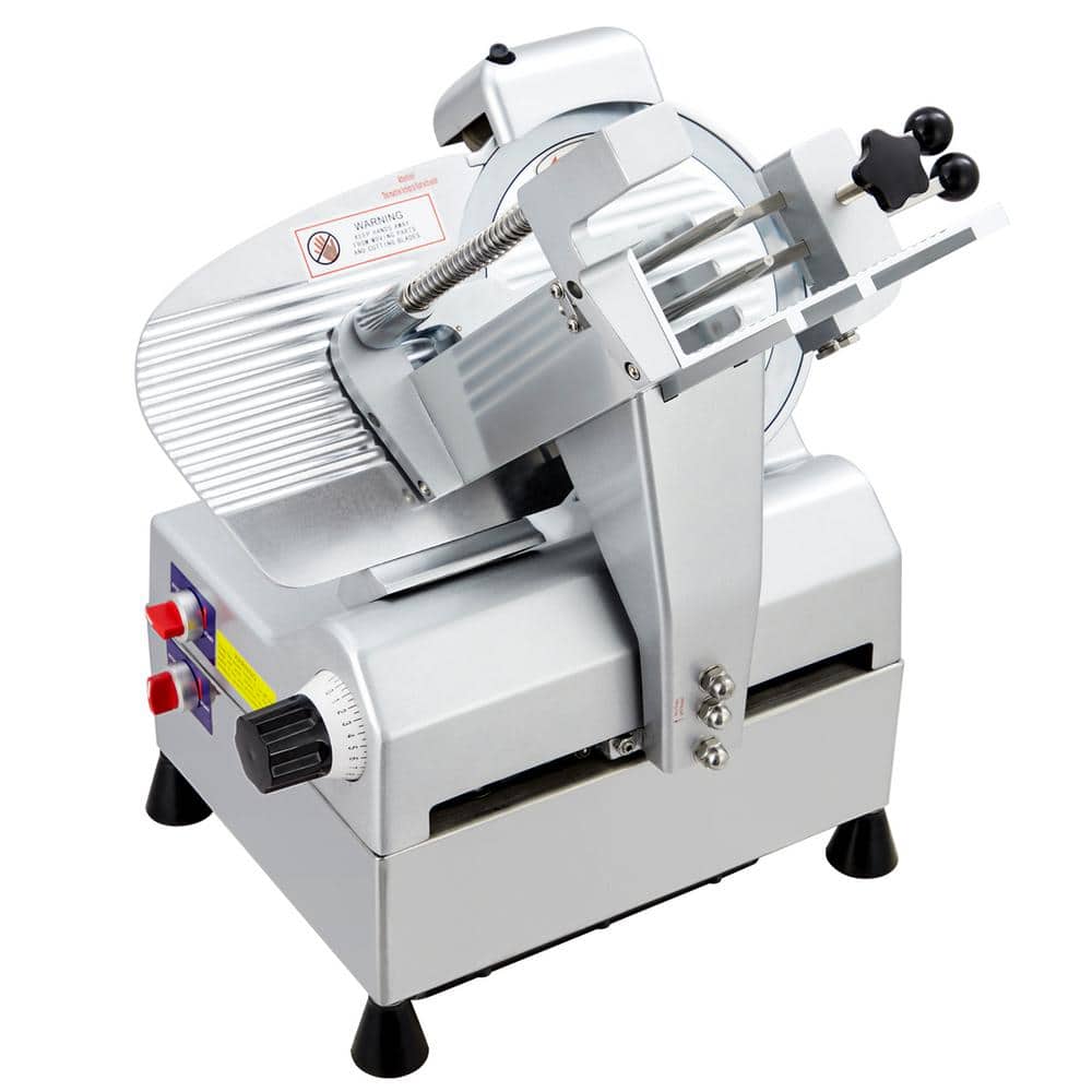 "240W Silver Fully-Automatic Electric Frozen Meat Slicer with 10"" Stainless Steel Blade, 0 to 0.63"" Thickness Adjustable" price history on PriceWatchPro
