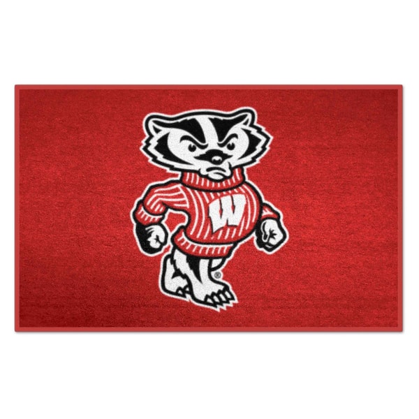 FANMATS Wisconsin Badgers Red 2 ft. x 3 ft. Starter Mat Area Rug