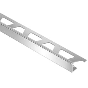 Jolly Polished Chrome Anodized Aluminum 5/16 in. x 8 ft. 2-1/2 in. Metal Tile Edging Trim