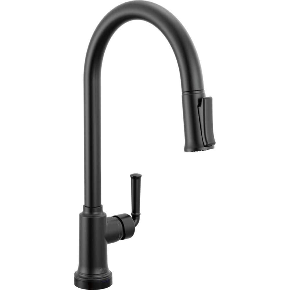 Tolmac Touch2O with Touchless Technology Single Handle Pull Down Sprayer Kitchen Faucet in Matte Black price history on PriceWatchPro