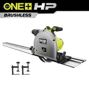 ONE+ HP 18V Brushless Cordless 6-1/2 in. Track Saw (Tool Only) with Track Saw Material Clamp (2-Pack)