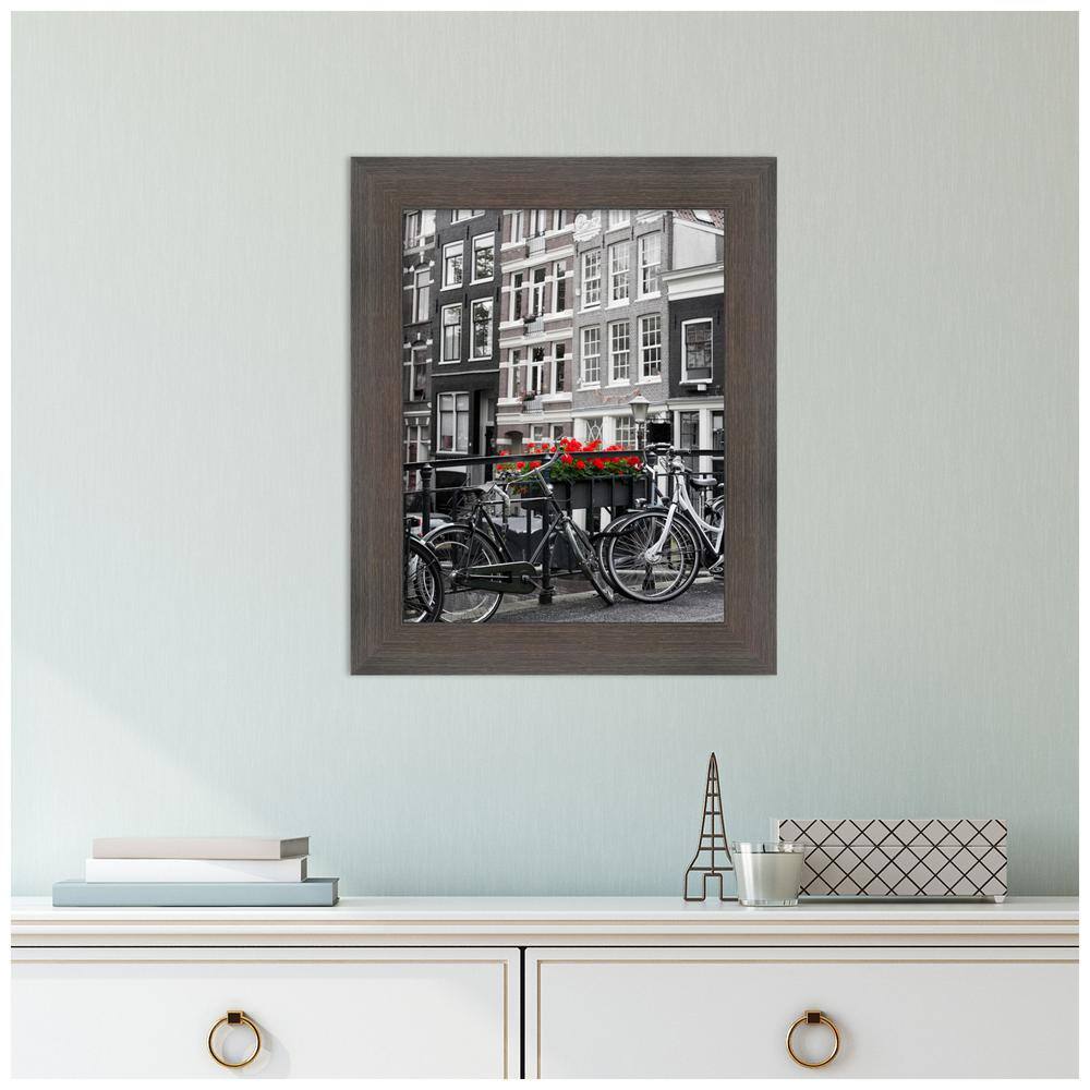 Chocolate Brown Hardwood Narrow Wall Picture Frame
