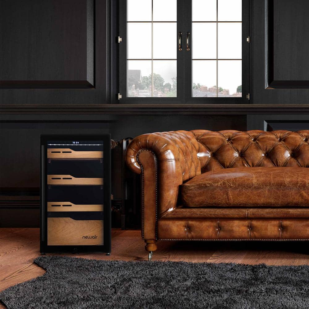 NewAir Black Electric Cigar Humidor with Cedar Drawers