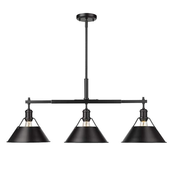 Orwell 3-Light Matte Black Linear Pendant