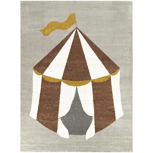 Lise Grey 4 ft. x 6 ft. Circus Tent Area Rug