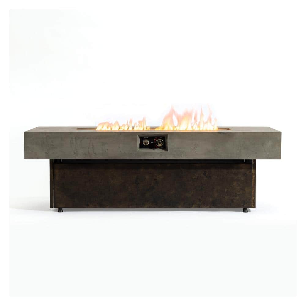 Tabletop Propane Fire Pits, 56 x 23 in, 50,000 BTU outdoor firepit table, Suitable for Outdoor, Patio, Balcony price history on PriceWatchPro