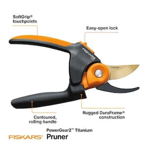PowerGear2 3/4 in. Cut Capacity 8.8 in. Bypass Pruning Shears with SoftGrip Handles