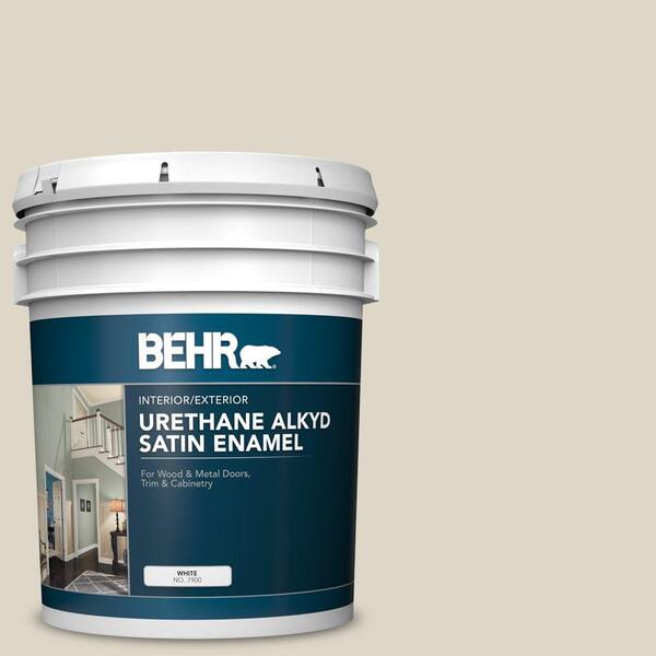 BEHR 5 gal. BWC27 Alpaca Blanket Urethane Alkyd Satin Enamel Interior