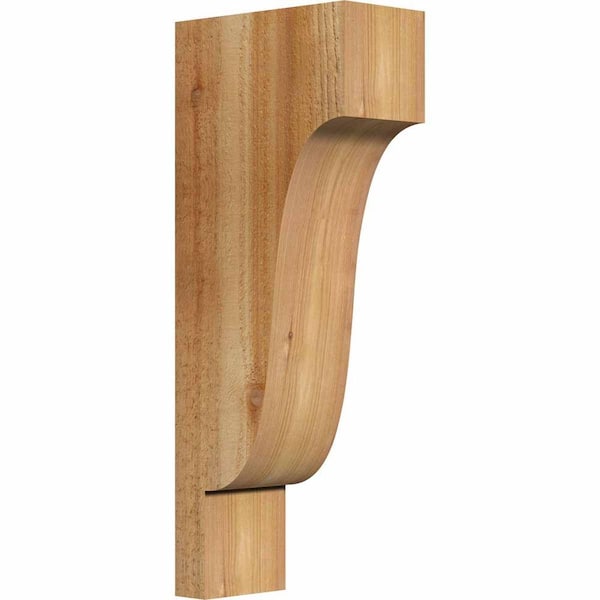 Ekena Millwork 4 in. x 8 in. x 20 in. Western Red Cedar Newport Rough Sawn Corbel