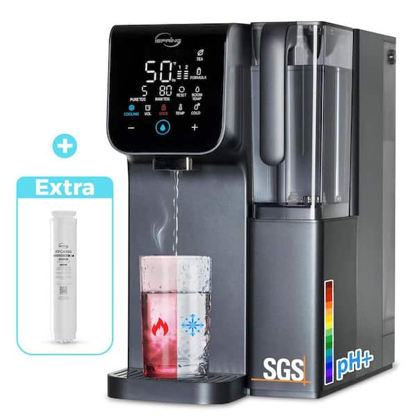 Hot & Cold Reverse Osmosis Countertop Water Filter System&Ak,TDS & Filter Lifespan Monitor,Includes Extra FPCA100 Filter