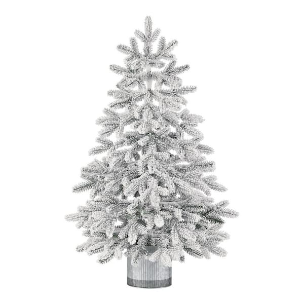 Home Accents Holiday 2.5 ft Flocked Fern Tabletop Christmas Tree