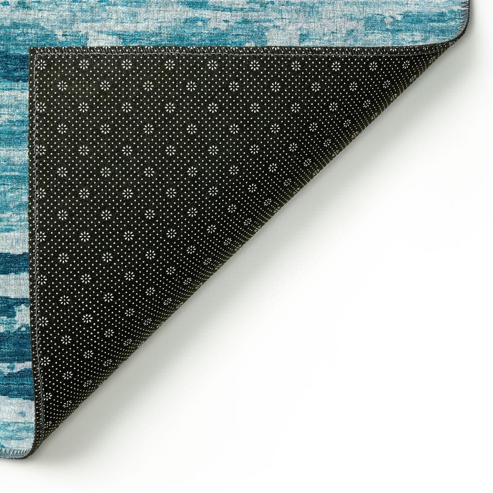 Addison Bravado Ultra-Soft Flat-Woven Blue Chenille Runner Rug