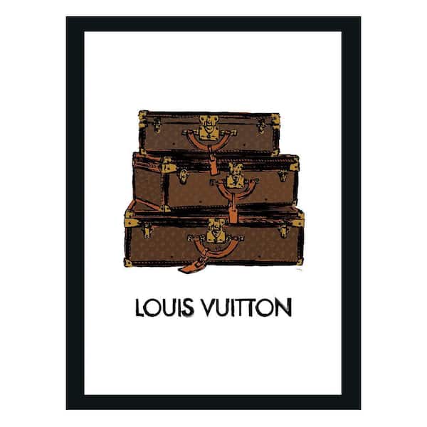 VENICE BEACH Collections Fashion Travel Trunks-Framed Print by Fairchild Paris Abstract Poster Art Print 18 in. x 14 in.