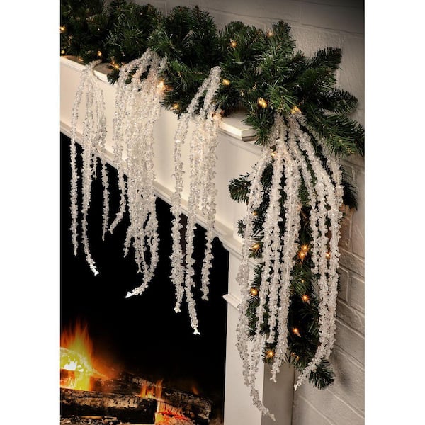 36 in. Hanging Iced Branch
