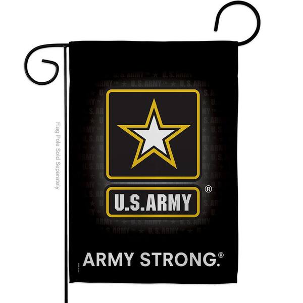 Breeze Decor 13 in. x 18.5 in. U.S. Army Garden Flag Double-Sided Armed ...